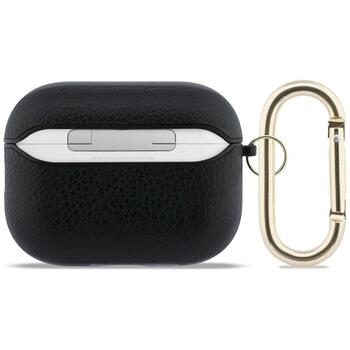 Case Guess Grained Classic Logo Hook Беспроводные наушники для AirPods Pro 3 / чёрный (GUAP3PGUGMK)