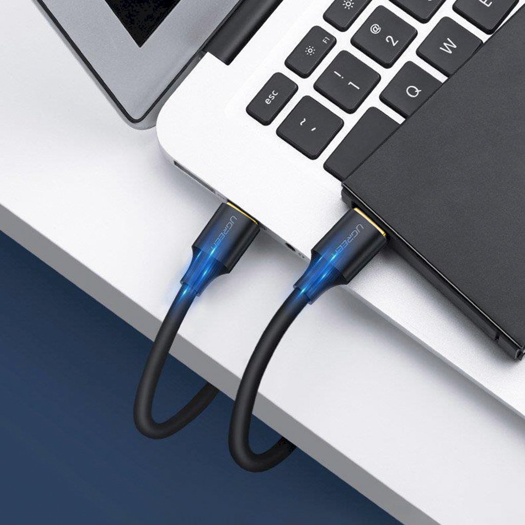 UGREEN 10371 USB kabelis USB 3.2 Gen 1 (3.1 Gen 1) 2 m USB-A 5 Gbit/s / melns, pelēks (UG-10371)