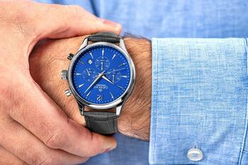Giewont Мужские часы Chronograph Sapphire GW6310-A3 / чёрно-синий (GW6310-A3)