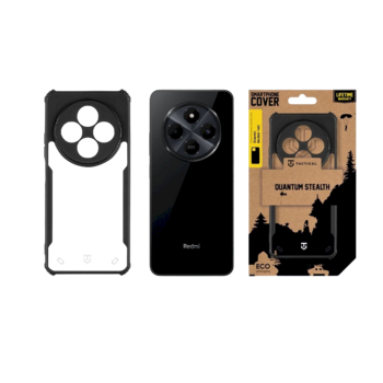 Tactical Quantum Stealth Cover Защитный чехол для Xiaomi Redmi 14C 4G/A4 5G/Poco C75 / прозрачный/чёрный (TA-57983123297)