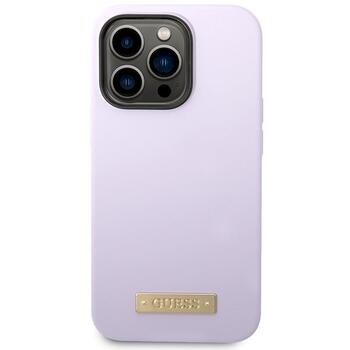 Guess GUHMP14LSBPLU Silicone Logo Plate MagSafe Защитный чехол для iPhone 14 Pro 6,1