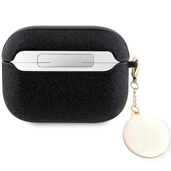 Guess GUAP2PGEHCDK Защитный чехол для AirPods Pro 2 (2022/2023) Fixed Glitter Heart Diamond Charm / чёрный (GUAP2PGEHCDK)
