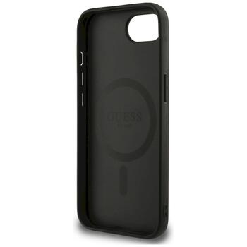 Case Guess 4G Flowers Print MagSafe Aizsargapvalks priekš iPhone 16e/17e / melns (GUHMPSE4P4ROPEMCK)