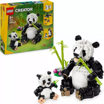LEGO 31165 Creator 3in1 Wild Animals Panda Family Konstruktors (31165)
