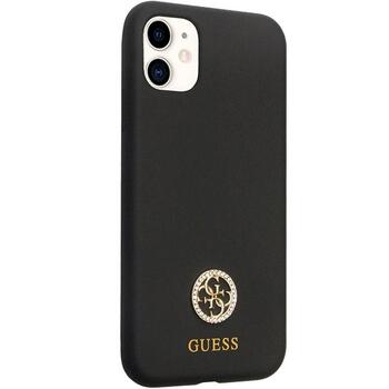 Guess GUHCN614DGPK Silicone Logo Strass 4G Защитный чехол для iPhone 11 / Xr 6.1