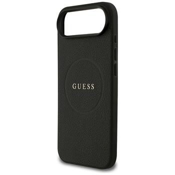 Guess Grained Ring MagSafe case Aizsargapvalks priekš iPhone Air / melns (GUHMP17MPGHSMMK)