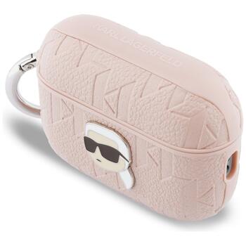 Karl Lagerfeld Monogram Karl Head Case Защитный чехол для AirPods Pro 3 / розовый (KLAP3PGKIPP)