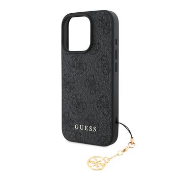 Guess 4G Charm Case Защитный чехол для iPhone 16 Pro Max Tone on Tone / серый (GUHCP16XGF4GCK)