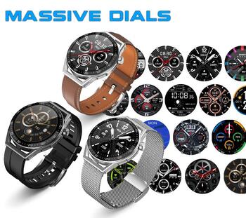 Rubicon RNCE88-2 Smartwatch Смарт-часы с силиконовым ремешком + браслетом / чёрный (RNCE88-2)