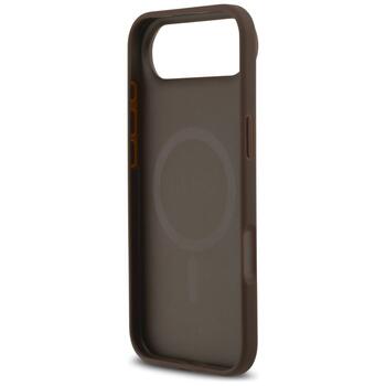 Case Guess 4G Circle Classic Logo MagSafe Защитный чехол для iPhone Air / коричневый (GUHMP17MP4PGRSGW)