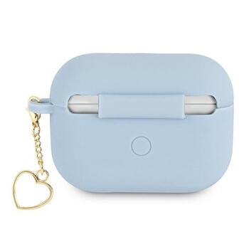Guess GUAPLSCHSB Защитный чехол для AirPods Pro Silicone Charm Heart Collection / синий (GUAPLSCHSB)