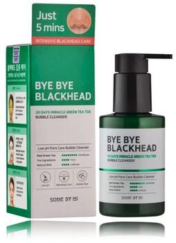 Some by Mi Bye Bye Blackhead Miracle Green Tea Tox Bubble Очищающее Средство Для Лица 120 ml (8809647390244)