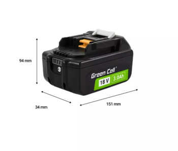 Green Cell PTMA18V3 Elektroinstrumenta Akumulators un Baterija Lādētājs (PTMA18V3)