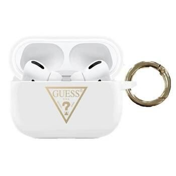 Guess GUACAPLSTLWH AirPods Pro cover Защитный чехол для AirPods Pro Silicone Triangle Logo / белый (GUACAPLSTLWH)