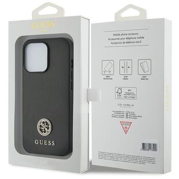 Guess GUHCP13LPS4DGPK Hardcase Strass Metal Logo Aizsargapvalks priekš iPhone 13 Pro 6.1