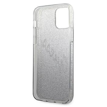 Guess GUHCP12SPCUGLSBK Glitter Gradient Script Aizsargapvalks priekš iPhone 12 mini 5,4
