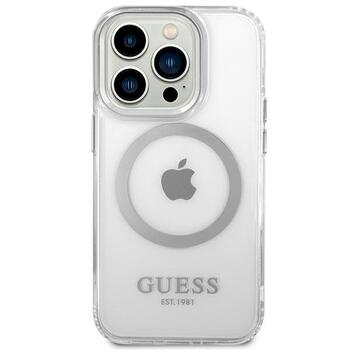 Guess GUHMP14LHTRMS Metal Outline Magsafe Hardcase Aizsargapvalks priekš iPhone 14 Pro 6,1