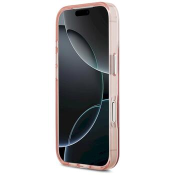 Case Guess IML Gradient Triangle Logo MagSafe Защитный чехол для iPhone 17 Pro / розовый (GUHMP17LHGTMLCGP)