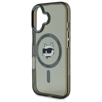 Karl Lagerfeld KLHMP16MHLSCHK Hardcase IML Metal Choupette Head MagS Aizsargapvalks priekš iPhone 16 Plus 6.7