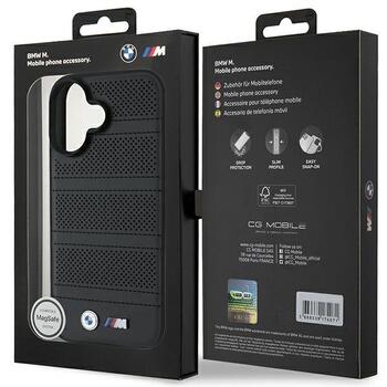 BMW M Perforated And Stitched Line MagSafe Aizsargapvalks priekš Apple iPhone 16 (BMHMP16S23PUSPK)