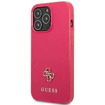 Guess GUHCP13LPS4MF Hardcase Saffiano 4G Small Metal Logo Aizsargapvalks priekš iPhone 13 Pro / 13 6,1