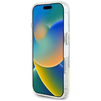 Case Guess IML Metal Colored Circle Classic Logo MagSafe Защитный чехол для iPhone 16 / серый (GUHMP16SHTDRCEDG)