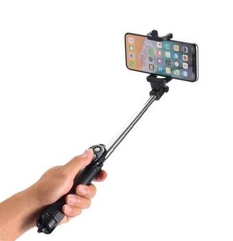 RoGer Selfie Stick + штатив подставка с Bluetooth пульт дистанционного управления (RO-SELF-TRI-BK)