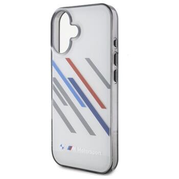 BMW Motorsport IML Random Stripes Aizsargapvalks Priekš Apple iPhone 16 (BMHCP16S23HTRAG)