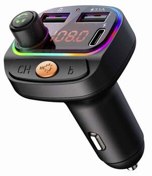 Swissten RGB Bluetooth FM Transmitteris 2x USB / USB-C (20114031)