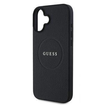 Guess PU Grained Classic Logo MagSafe Case Защитный чехол для iPhone 16 / чёрный (GUHMP16SPGHSMMK)