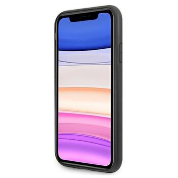 Guess GUHCN61PU4GHBK Hardcase 4G Triangle Collection Aizsargapvalks priekš iPhone 11 6,1