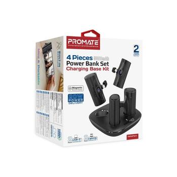 Promate DeltaPack Комплект зарядных батарей 4x 5000mAh / USB-C PD 20W / Lightning (DELTAPACK)