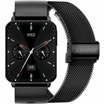 Smartwatch Gravity с 2 ремешками GT17-7 / чёрный (GT17-7)