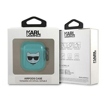Karl Lagerfeld KLA2UCHFL Защитный чехол для AirPods Choupette / синий (KLA2UCHFL)