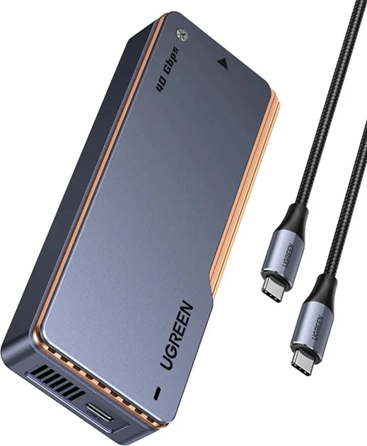 UGREEN D703 Чехол-корпус для SSD M.2 NVMe USB4 / серый (UG-65727)