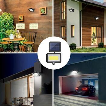 Forever Light SUNARI Saules Lampa LED / FLS-06 / COB PIR / 8W / 600lm / 6000K / 1800mAh / Li-Ion (RTV100327)