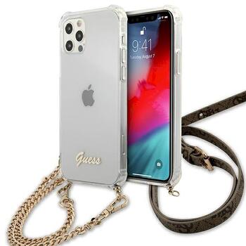 Guess GUHCP12MKC4GSGO Hardcase 4G Gold Chain Защитный чехол для iPhone 12/12 Pro 6,1