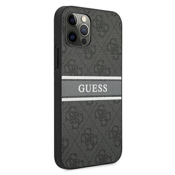Guess GUHCP12L4GDGR Hardcase 4G Stripe Aizsargapvalks priekš iPhone 12 Pro Max 6,7