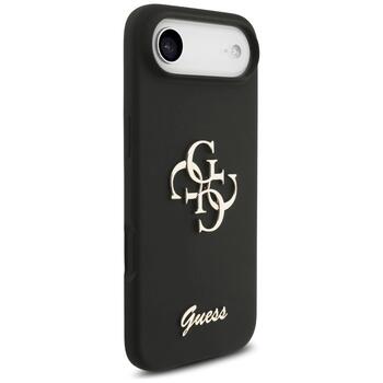 Guess Silicone Big 4G Script Case Защитный чехол для iPhone Air / чёрный (GUHCP17MSC4GSMK)