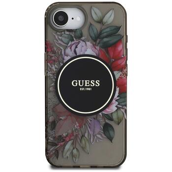 Guess IML Flowers MagSafe Case Защитный чехол для iPhone 16e / чёрный (GUHMPSE4HFWBRCEK)