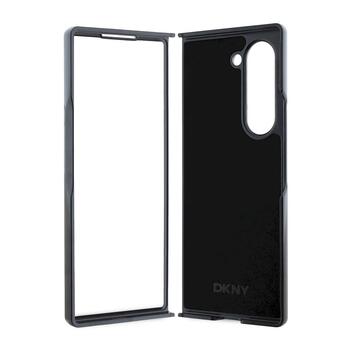 DKNY PU Leather Checkered Pattern and Stripe Case Aizsargapvalks priekš Samsung Galaxy Z Fold 6 / melns (DKHCZFD6PCPTSSK)