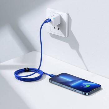 Baseus Crystal Shine Series Кабель для передачи данных USB-C to Lightning 20W 1,2m / синий (CAJY000203)