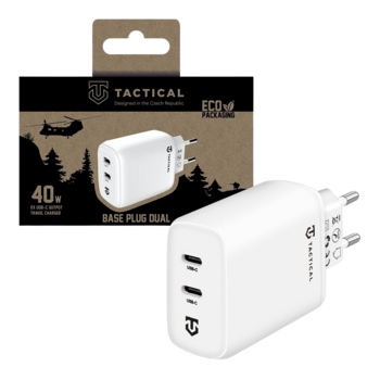 Tactical Base Plug Dual 40W Зарядное устройство / белый (TA-57983118429)