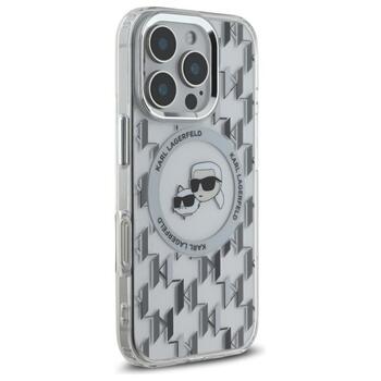 Karl Lagerfeld Hard IML Monogram Karl&Choupette Head MagSafe Case Чехол для Apple iPhone 16 Pro (KLHMP16LHMCKMHT)