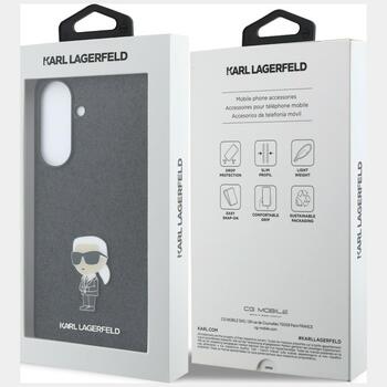 Karl Lagerfeld Fixed Glitter Ikonik Logo Metal Pin Защитный чехол для Samsung Galaxy A57 5G / чёрный (KLHCSA57GKNPSK)
