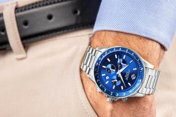 Giewont Vīriešu pulkstenis Chronograph Sapphire / sudraba/zils (GW3520-B3)
