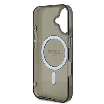 Guess GUHMP16MHFGEREK Hardcase IML Glitter Circle MagSafe Aizsargapvalks priekš iPhone 16 Plus 6.7