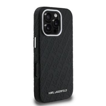 Karl Lagerfeld Grained PU Repeated Logo MagSafe Case Чехол для Apple iPhone 16 Pro (KLHMP16LPGKLFOFK)