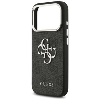 Guess 4G Big 4G Classic Logo Case Aizsargapvalks priekš iPhone 17 Pro Max / black silver (GUHCP17XP4G4SMCK)