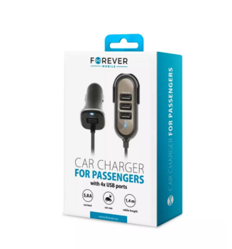 Forever PC-01 Авто Зарядное Устройство 4x USB / 5.8 A (FRPC01)